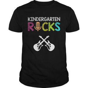 Kindergarten Rocks With Guitar Novelty Gift Kids Music Lover Tshirt